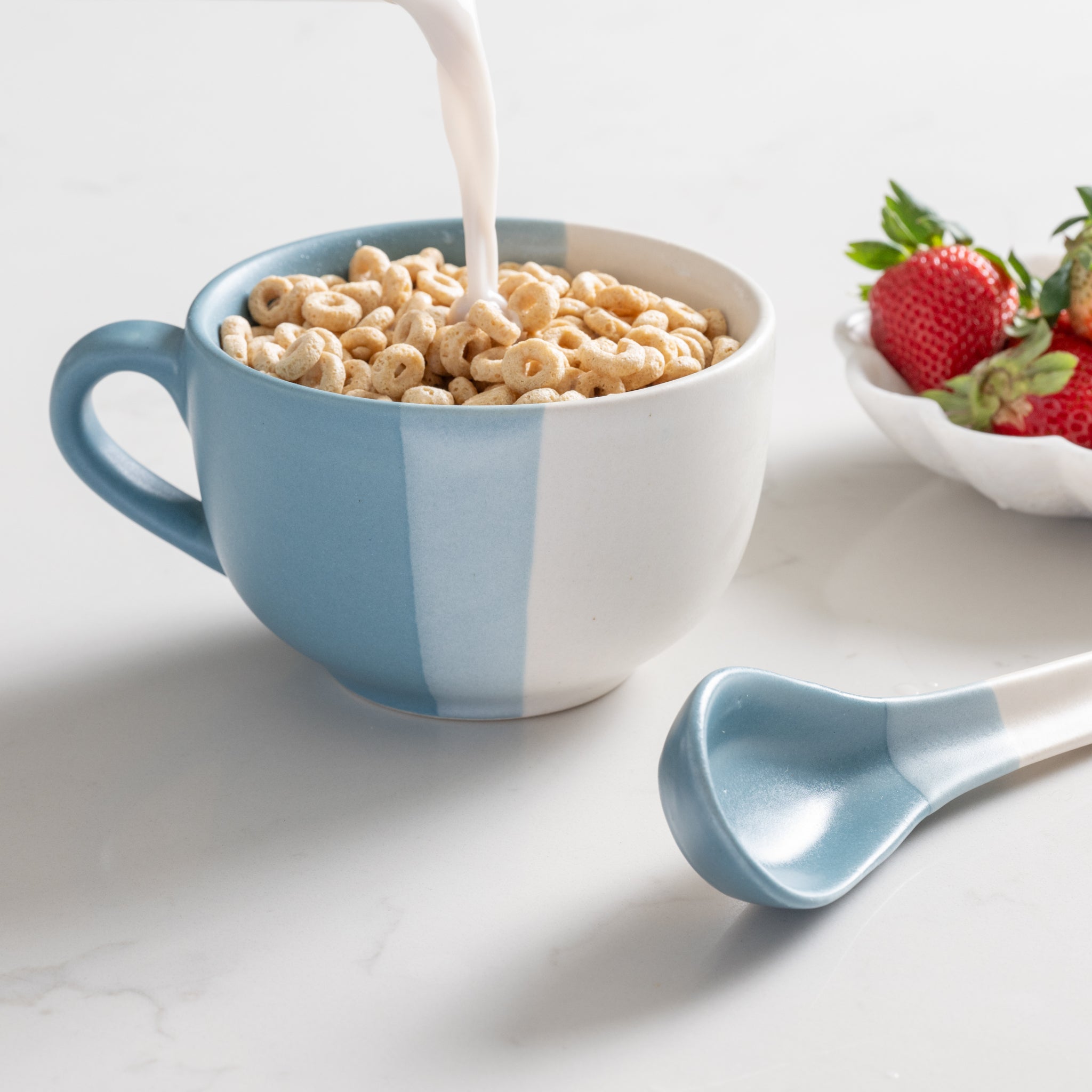 Pheeka Striped Jumbo Mug with Spoon