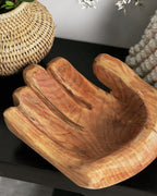 Cupped Hand Natural Eucalyptus Wood Bowl Sculpture