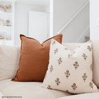 Mia Floral Block Printed Pillow Cover