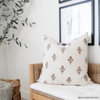 Mia Floral Block Printed Pillow Cover