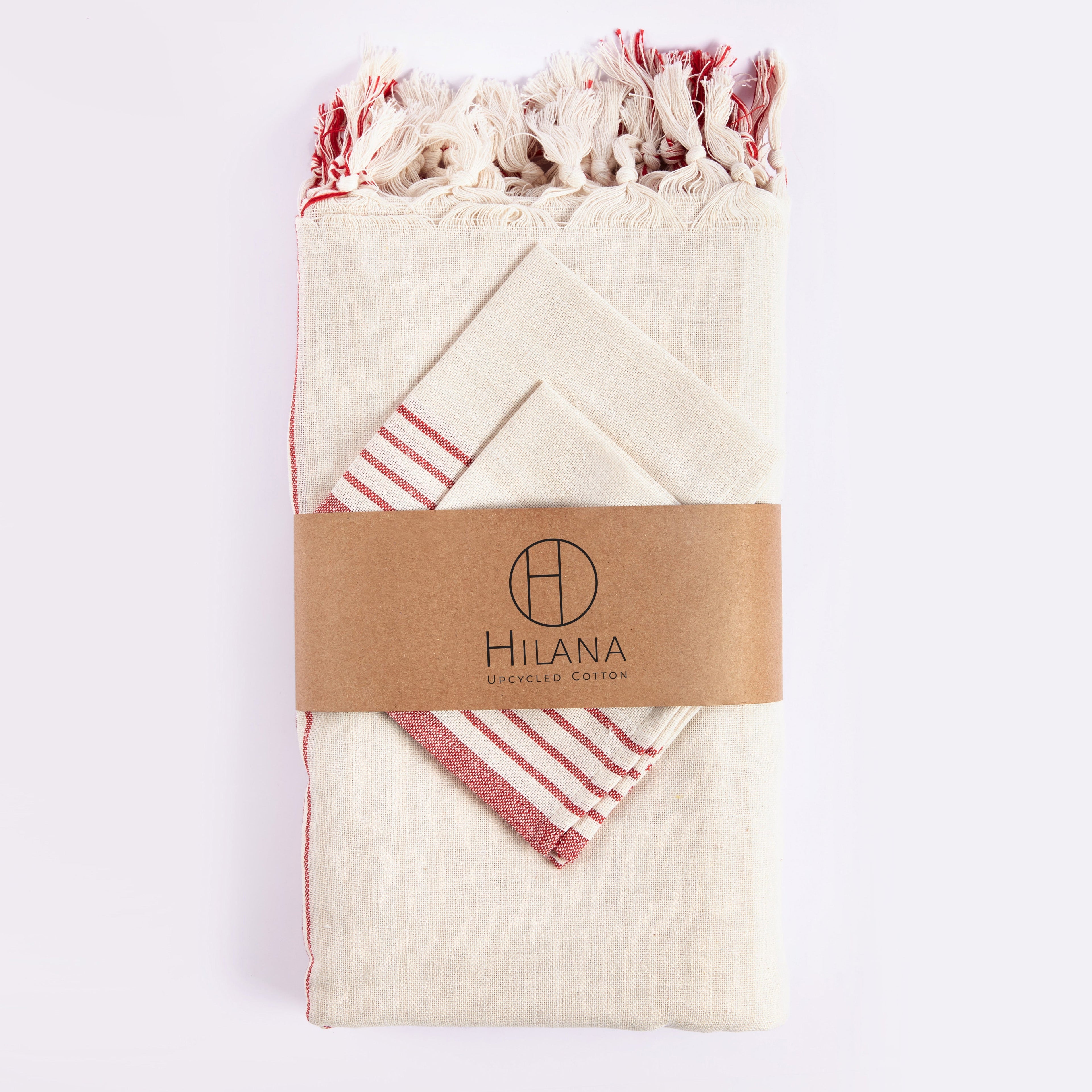 Sustainable Kayseri Tablecloth Set - Red