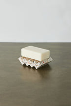 Zig-Zag Neutral Terrazzo Soap Dish
