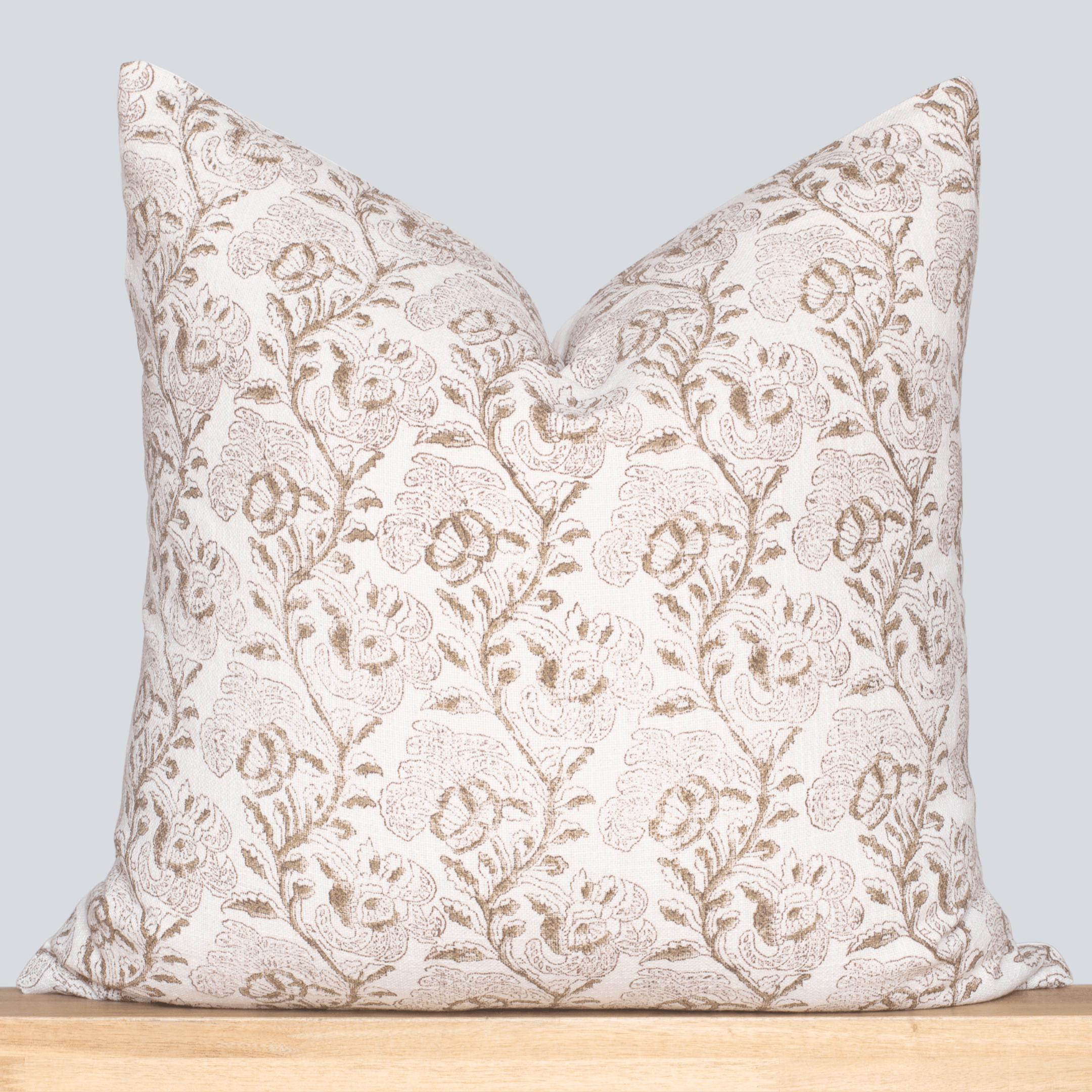 Magnolia Floral Block Printed Pillow Cover