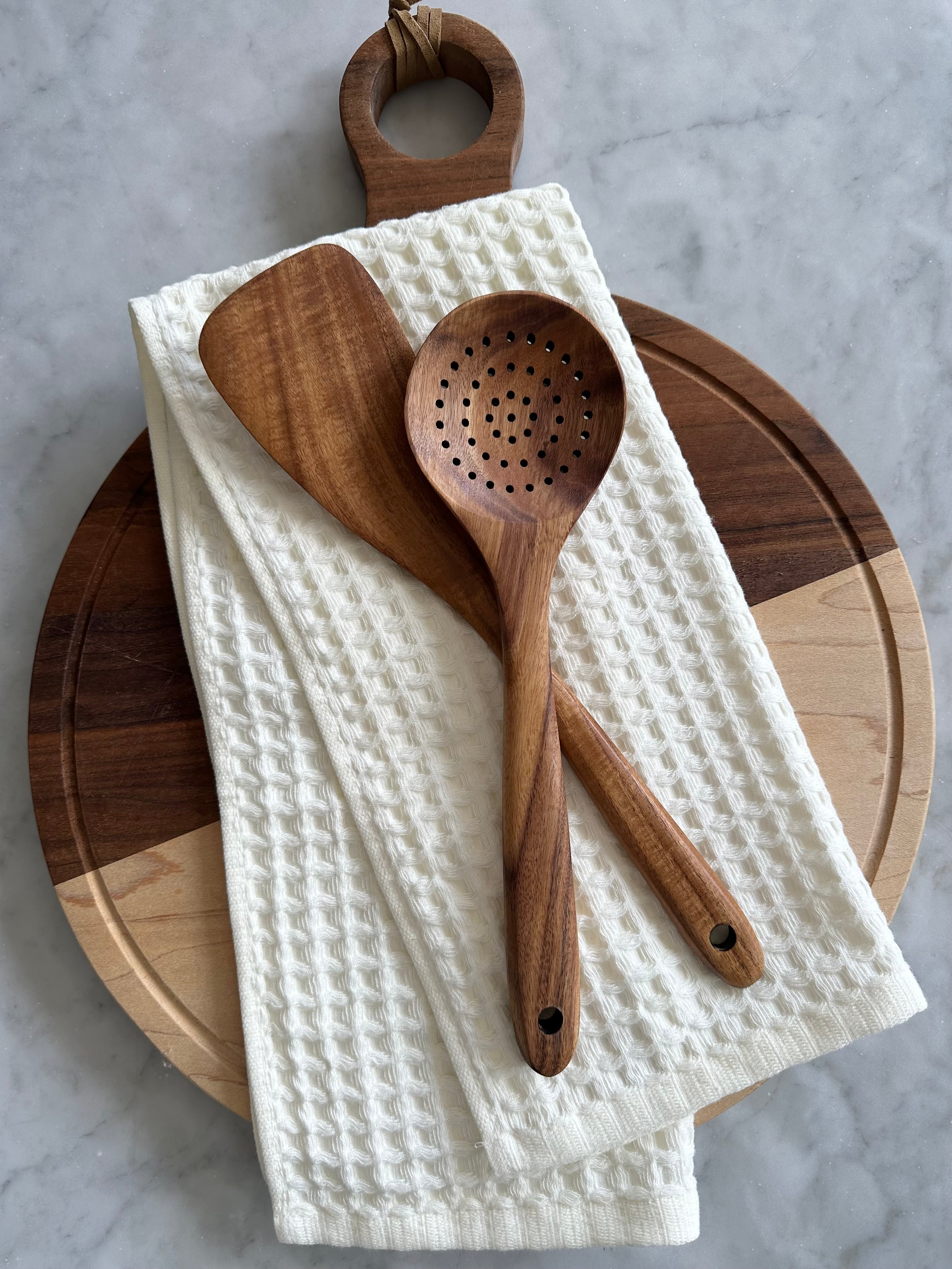 Teak Wooden Utensils, Set of 4