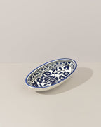 Floral Bleu Collection Decorative Oval Plate