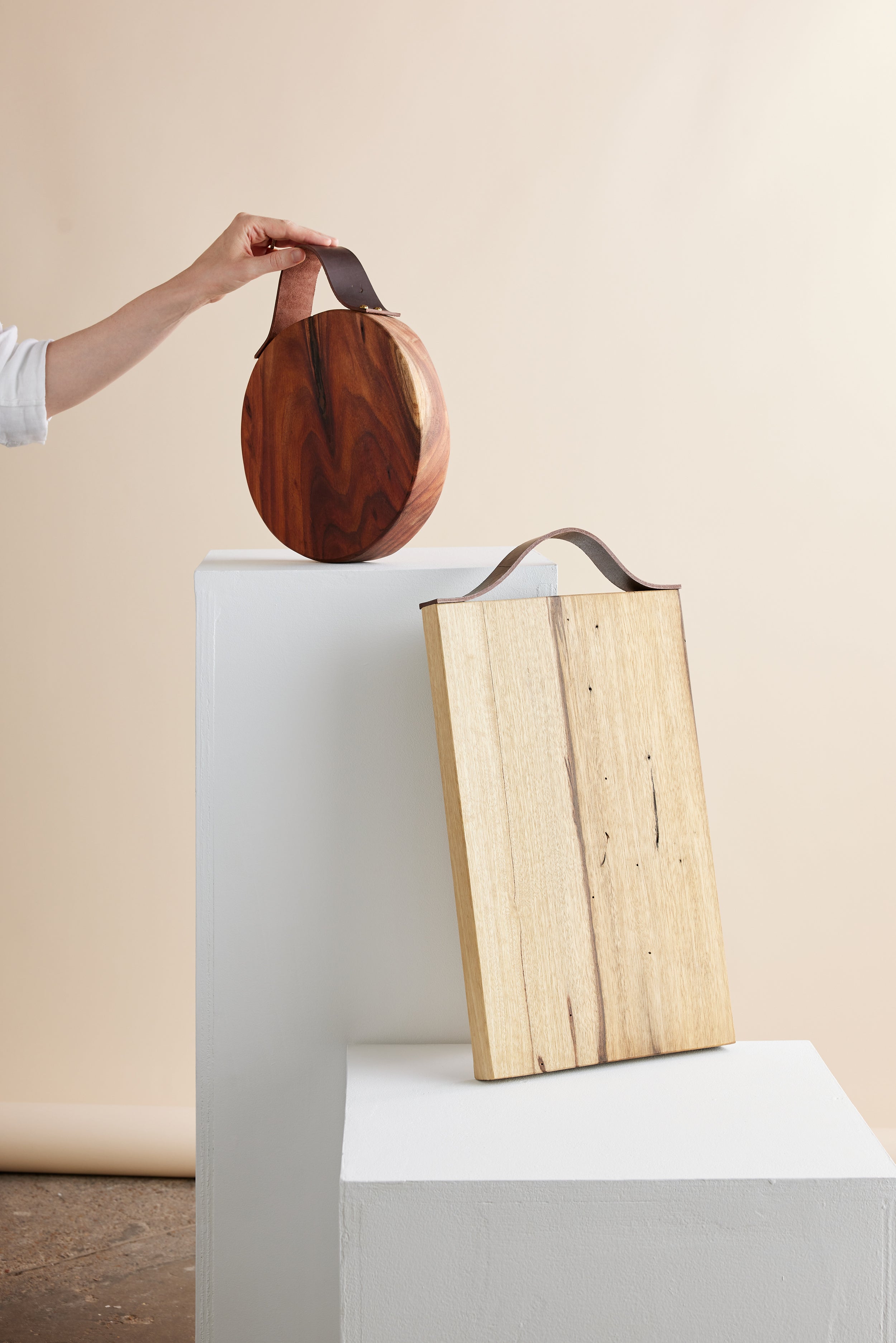 Blackwood Cutting Board with Leather Strap