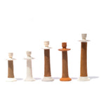 Leather Wrapped Ceramic Candle Holder