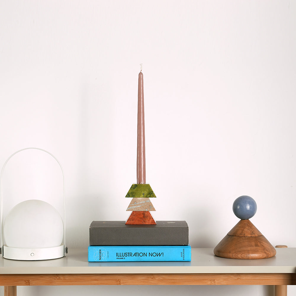 Triangle Puzzle Stackable Candelabra