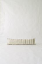 Cream & Gray Brocade XL Lumbar Pillow cover