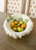 Fringed Skirt Decorative Wool Natural Bowl