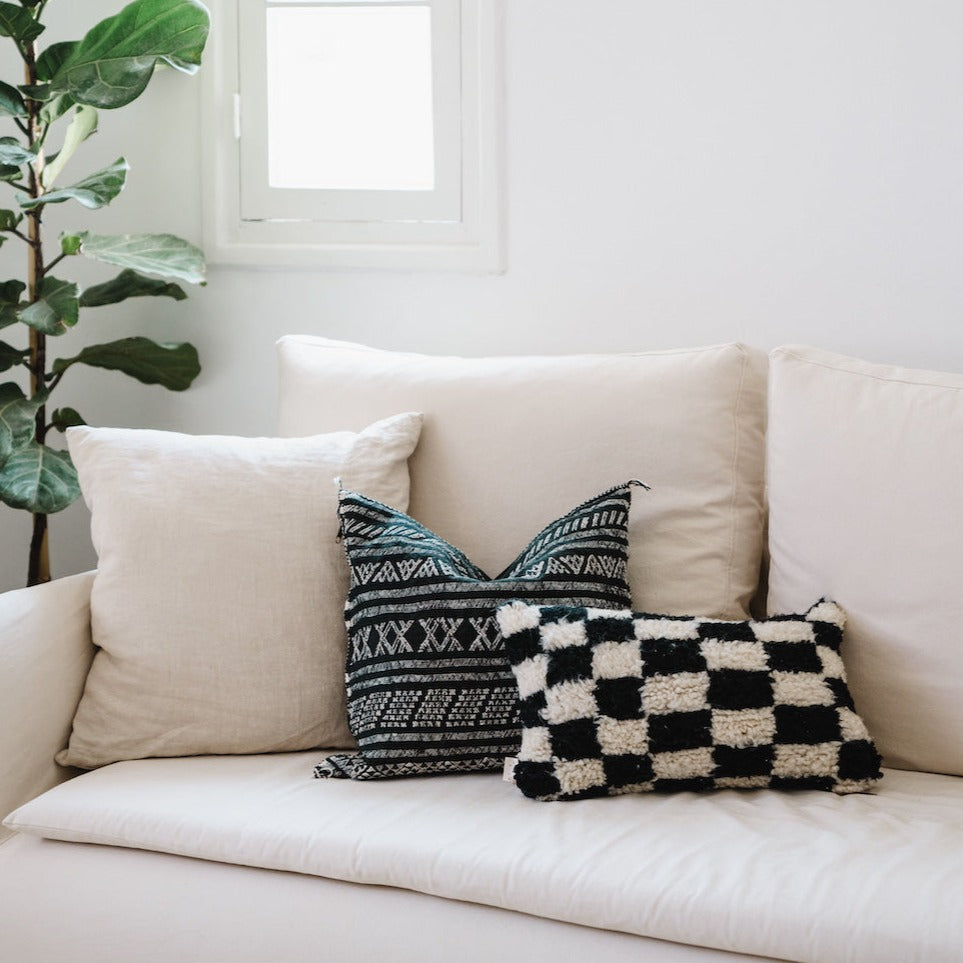 Desert Stripe Cactus Silk Pillow