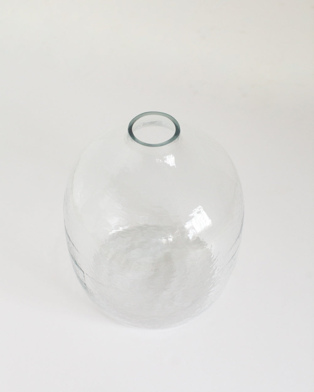 Hebron Hammered Glass Vase - Clear