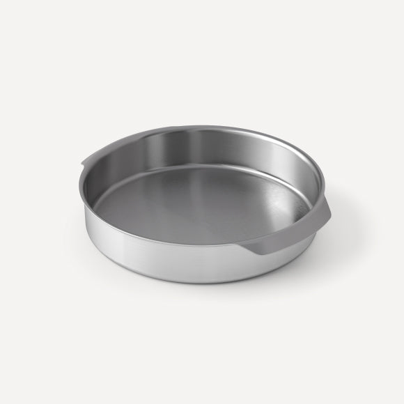 10-Inch Round Stainless Steel Pan - Oven & BBQ
