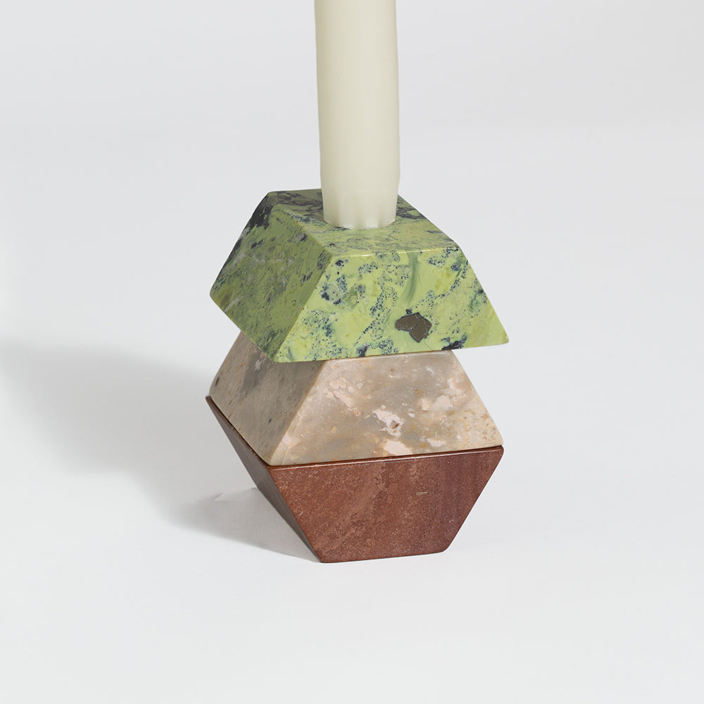 Triangle Puzzle Stackable Candelabra