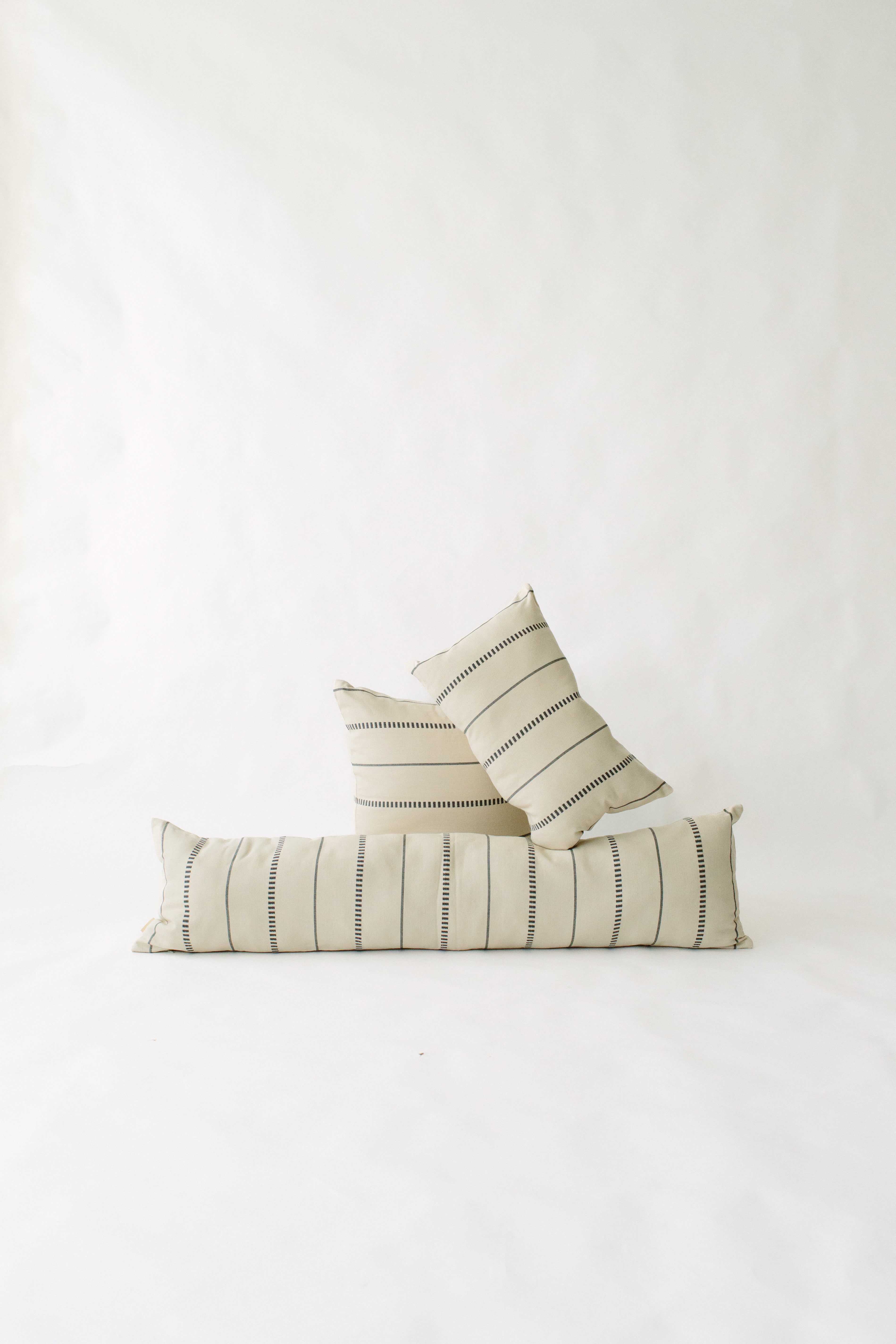 Cream & Gray Brocade Pillow cover