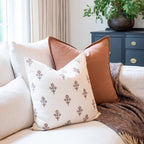 Mia Floral Block Printed Pillow Cover