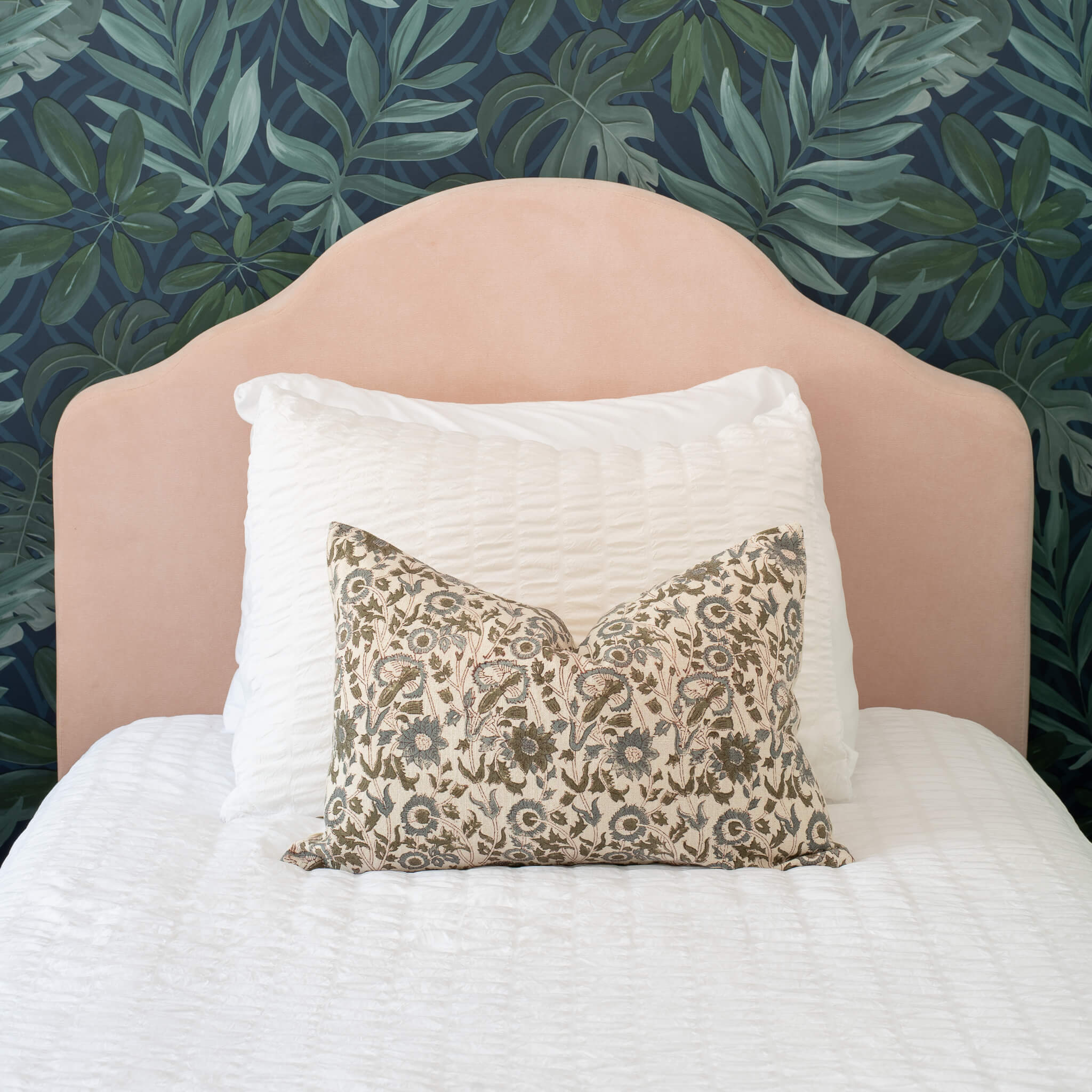 Mirelle Floral Block Printed Pillow Cover