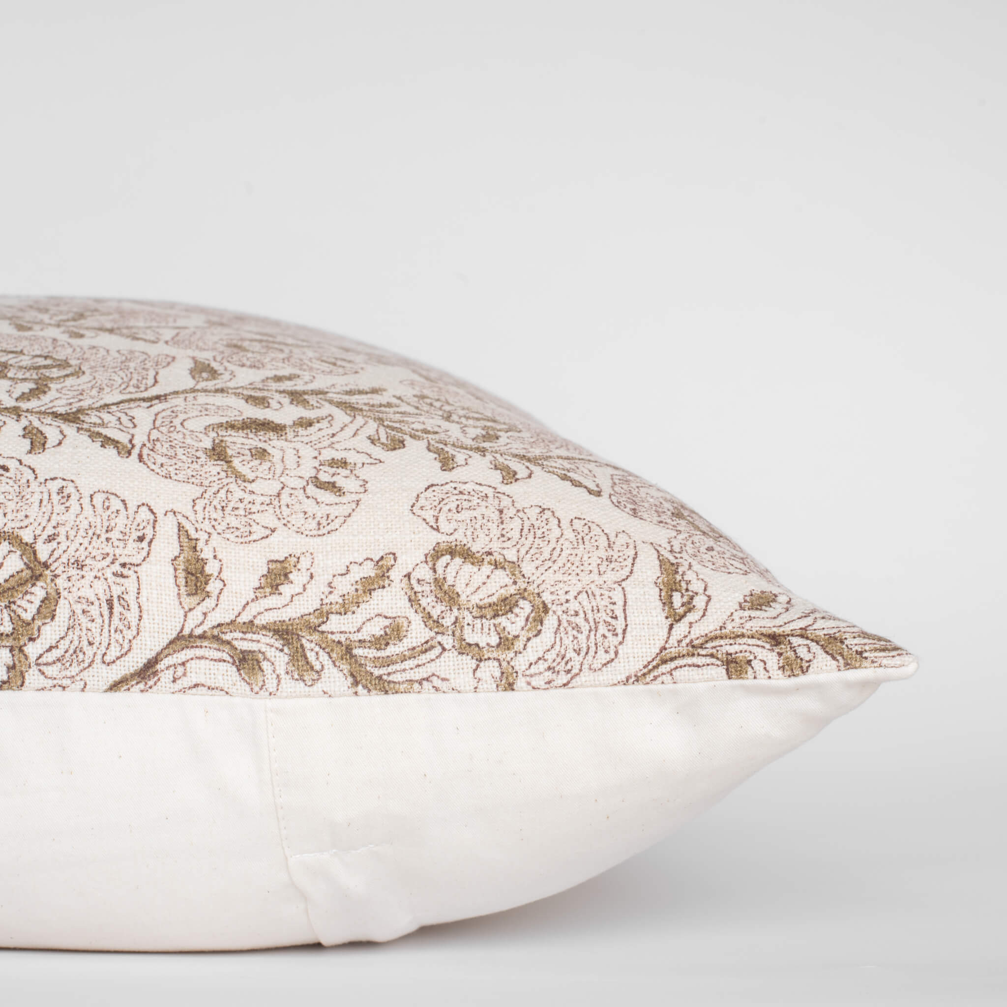 Magnolia Floral Block Printed Pillow Cover