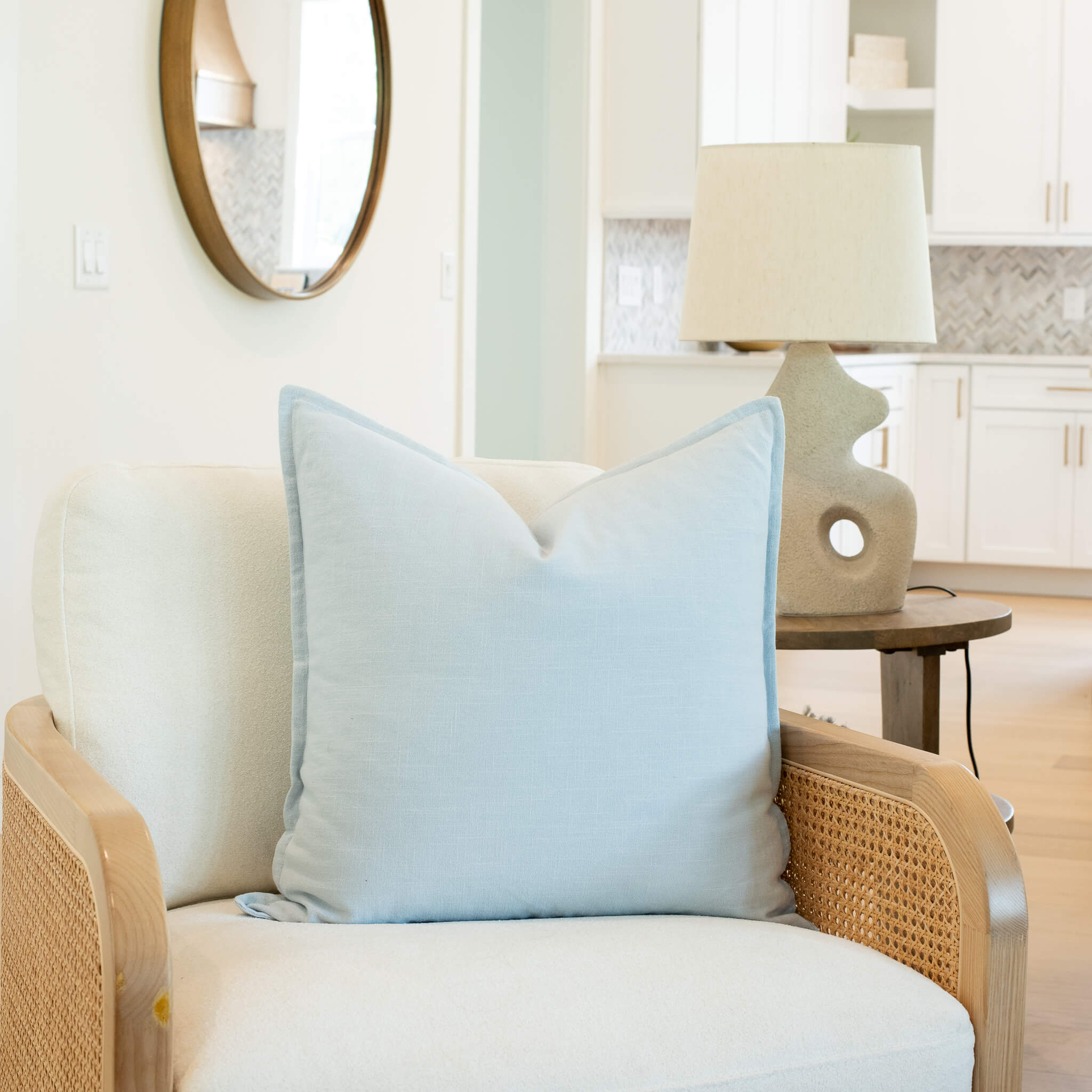 Celeste Solid Pillow Cover Light Blue