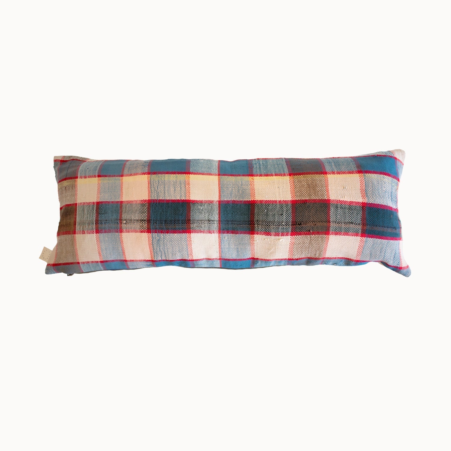 Nonna Upcycled Blue Plaid Pillow