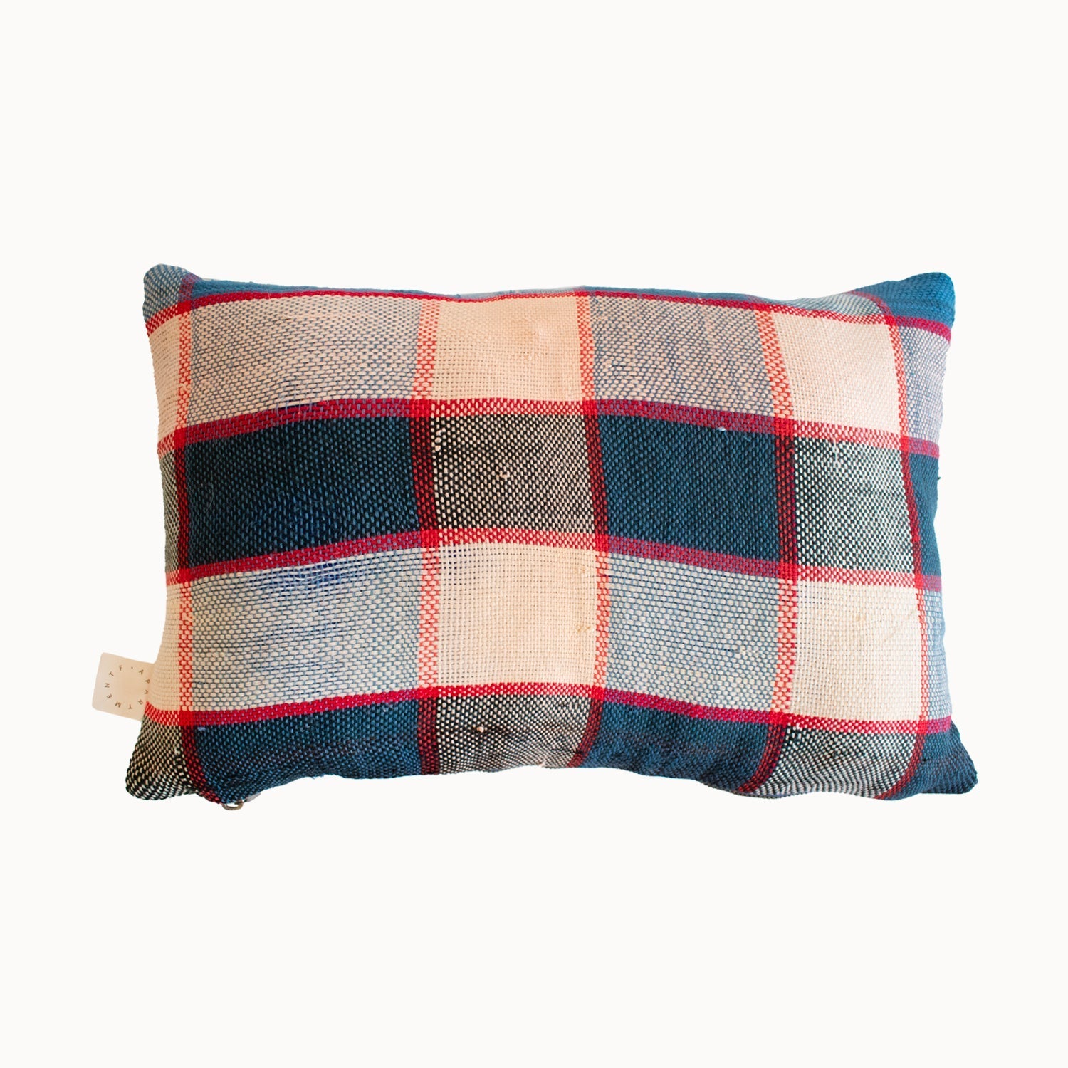 Nonna Upcycled Blue Plaid Pillow
