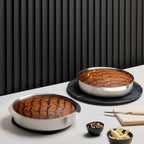 10-Inch Round Stainless Steel Pan - Oven & BBQ