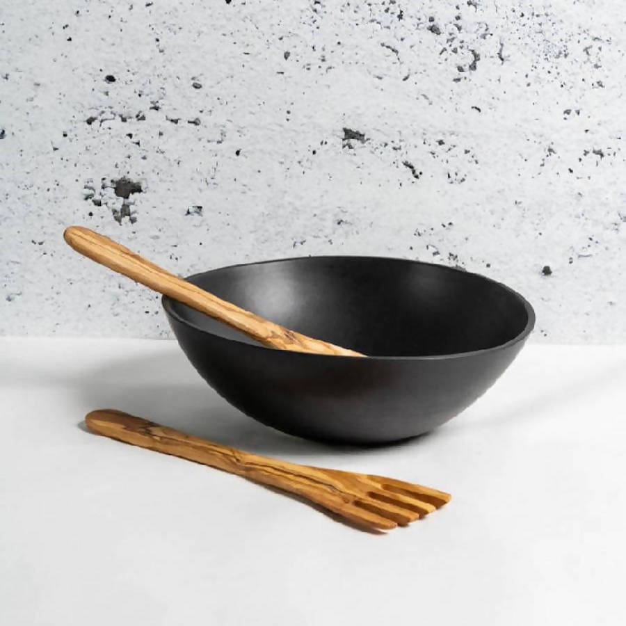 Olive Wood Serving Spatula Forks