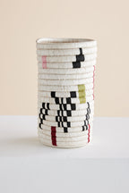 Mosaic Woven Vase or Wine Holder