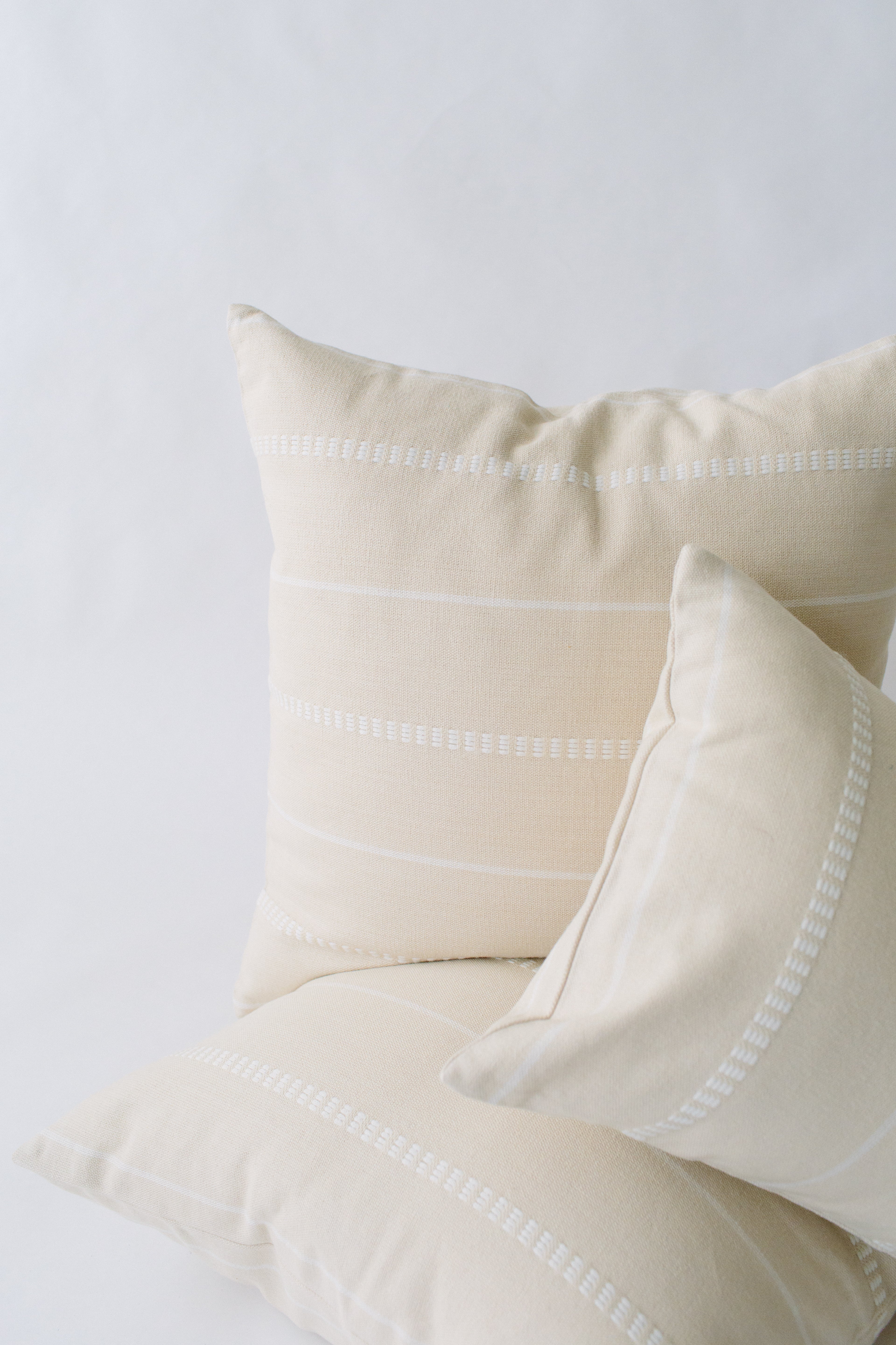 Cream Brocade Pillow cover