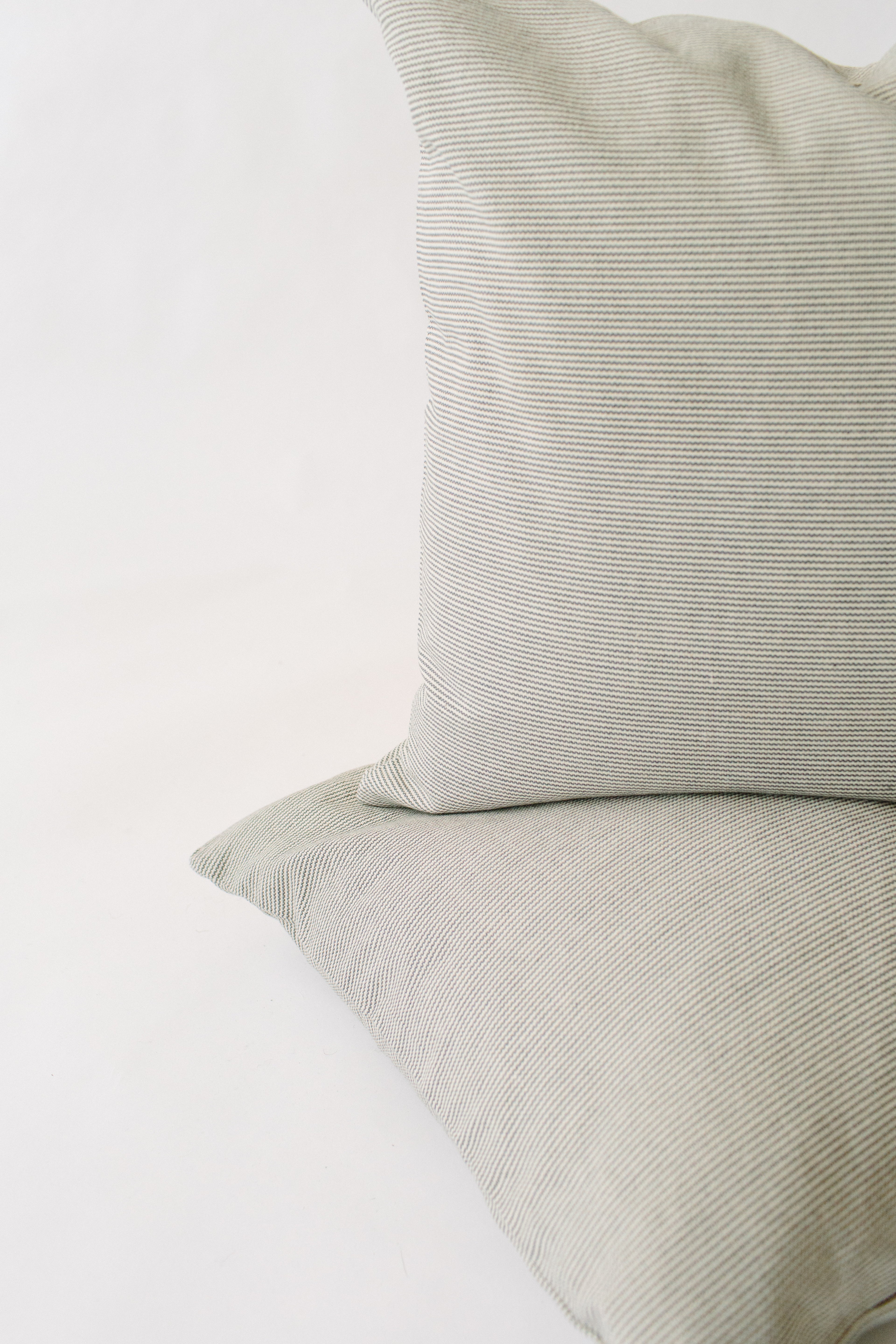 Gray Pinstripe Pillow Cover