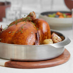 10-Inch Round Stainless Steel Pan - Oven & BBQ