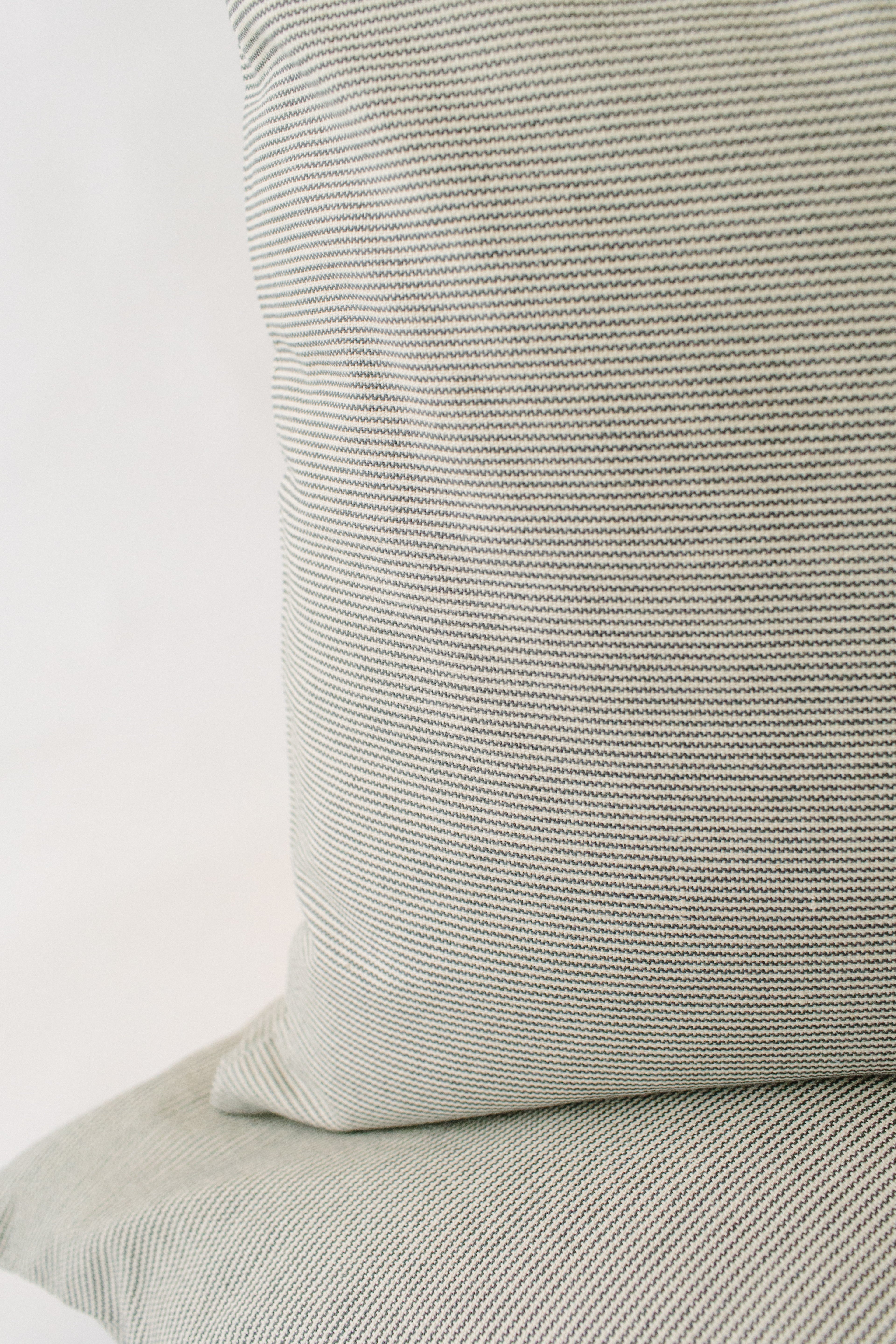 Gray Pinstripe Pillow Cover